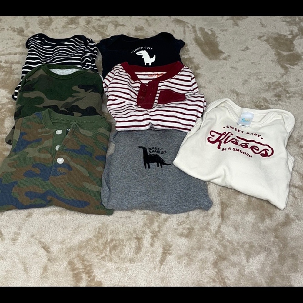 Boys 3 Month Long Sleeve Onesie Bundle